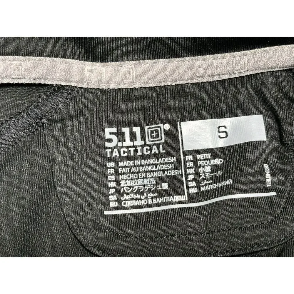 5.11 Tactical Paramount Short Sleeve Polo Mens Size S Black 